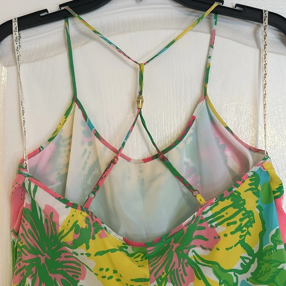 Lilly Pulitzer dress women’s floral silk sun dress  Beautiful vibrant colors XS - Picture 5 of 12